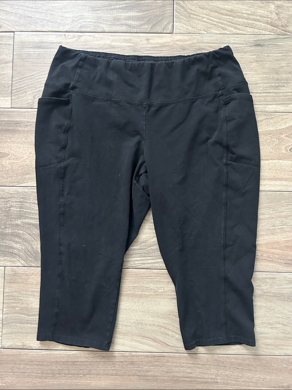 RBX Black Active Capris with Side Pockets